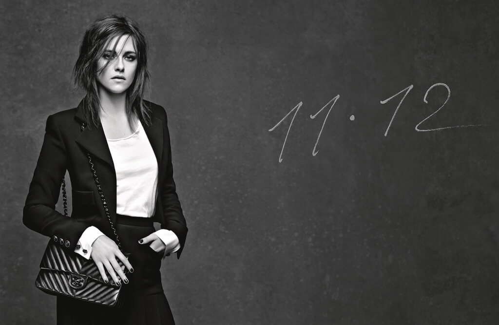 3 GIRLS 3 BAGS - KRISTEN STEWART - 11.12 - AD CAMPAIGN PICTURE BY KARL LAGERFELD_LD