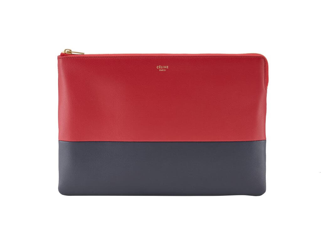 Céline Spring 16_Carmin & Navy Lambskin SOLO Pouch $4,100